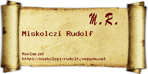 Miskolczi Rudolf névjegykártya