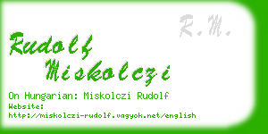 rudolf miskolczi business card